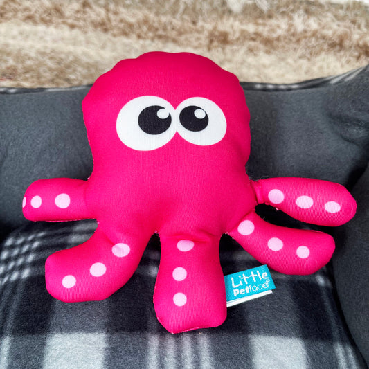 Pink Floating Octopus Squeaky Dog Toy