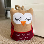 Red Fabric Owl Doorstop