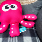Rosa schwimmendes Oktopus-Quietschspielzeug für Hunde