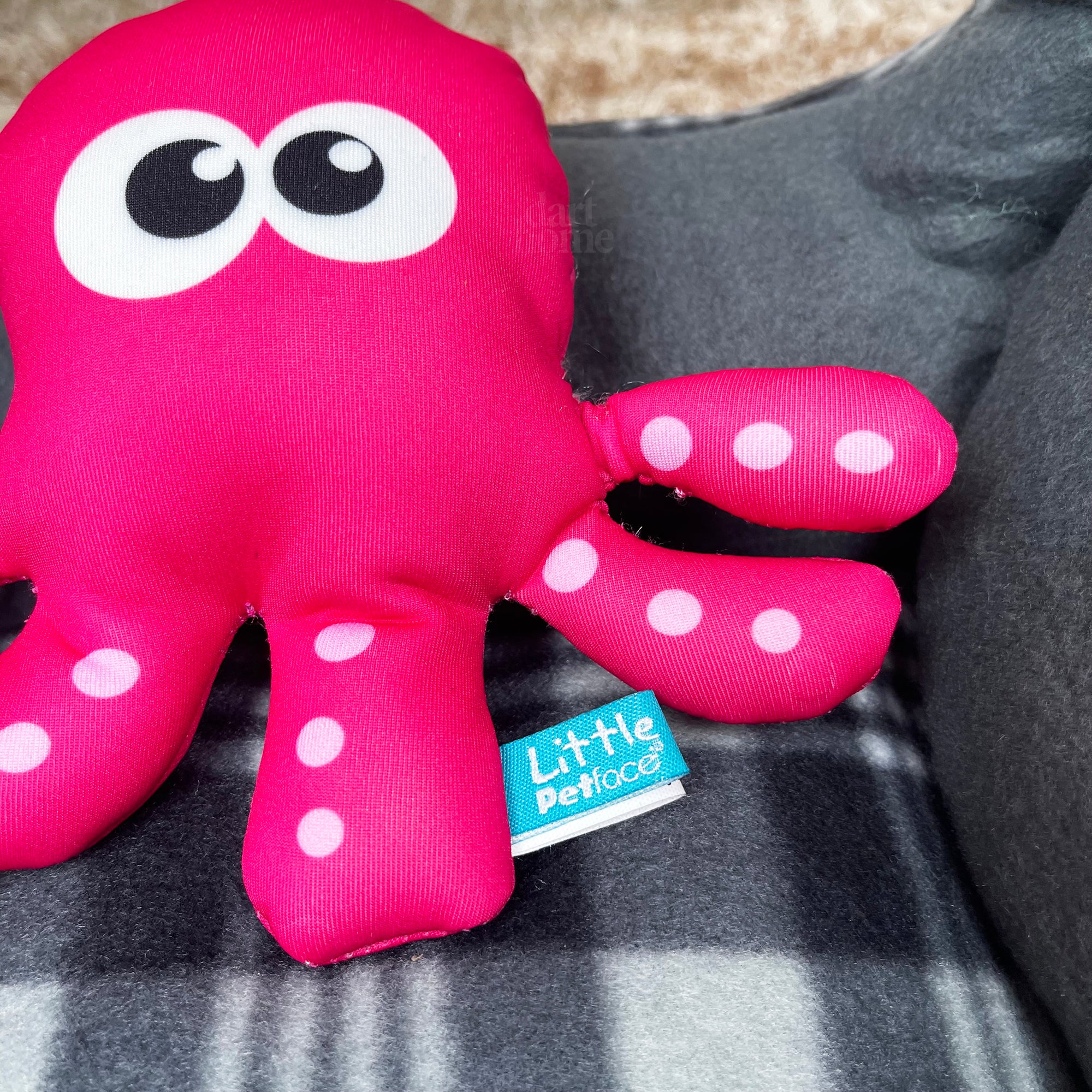 Rosa schwimmendes Oktopus-Quietschspielzeug für Hunde