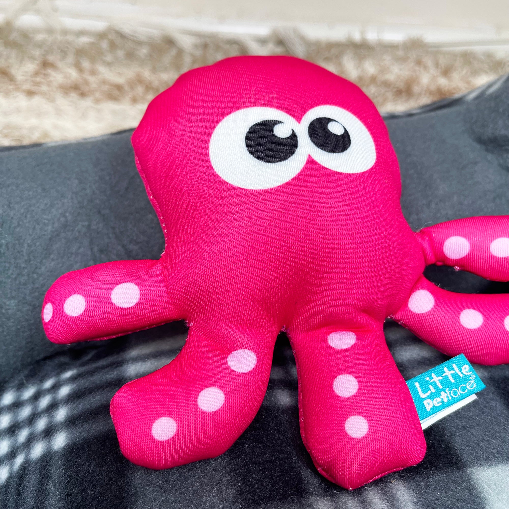 Rosa schwimmendes Oktopus-Quietschspielzeug für Hunde