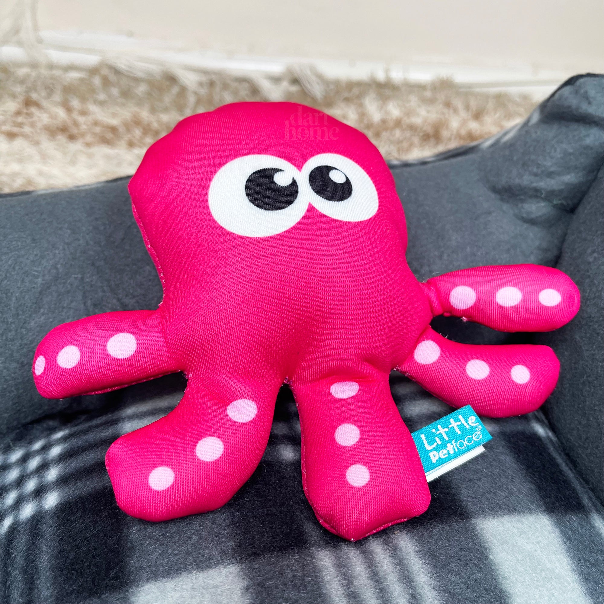 Rosa schwimmendes Oktopus-Quietschspielzeug für Hunde