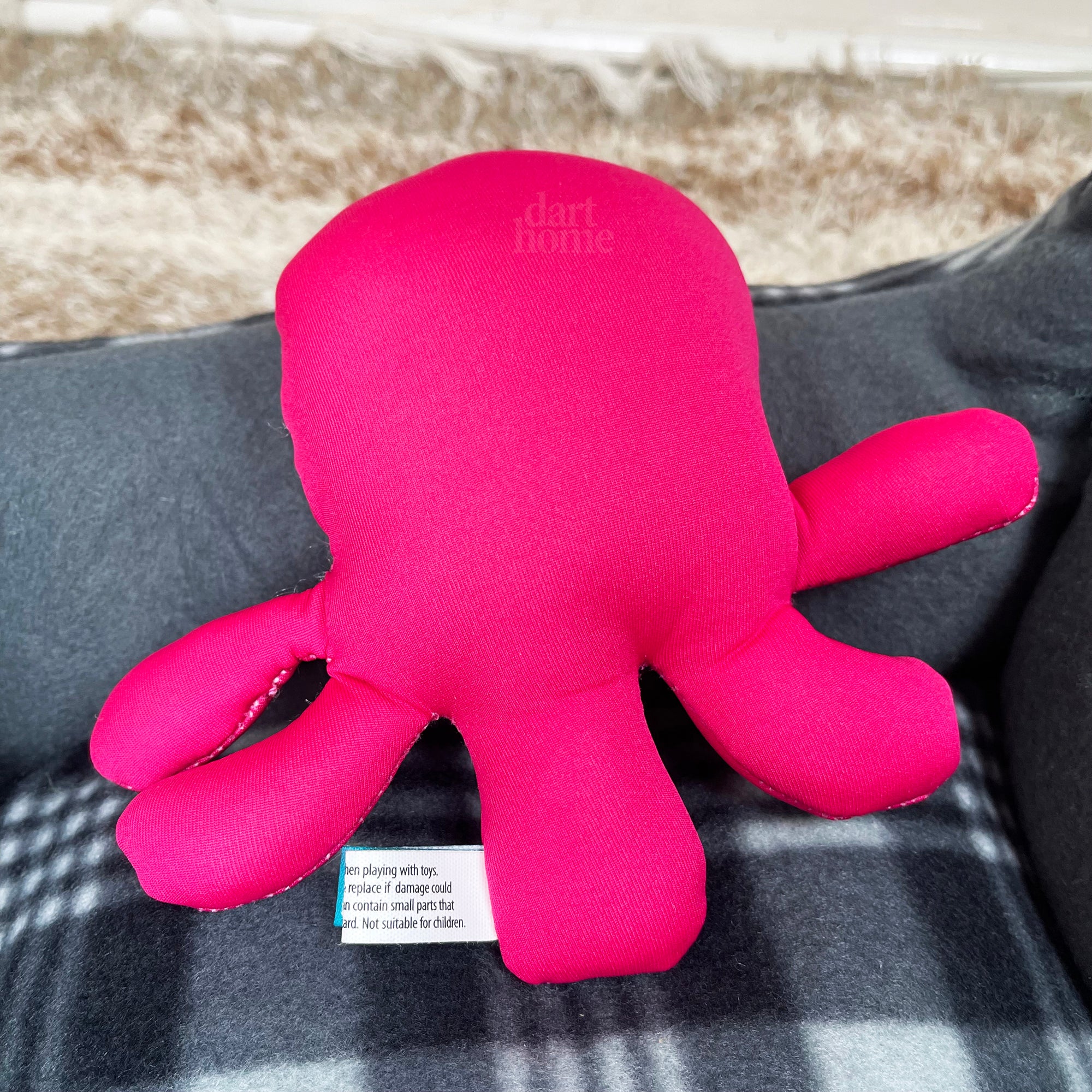 Rosa schwimmendes Oktopus-Quietschspielzeug für Hunde