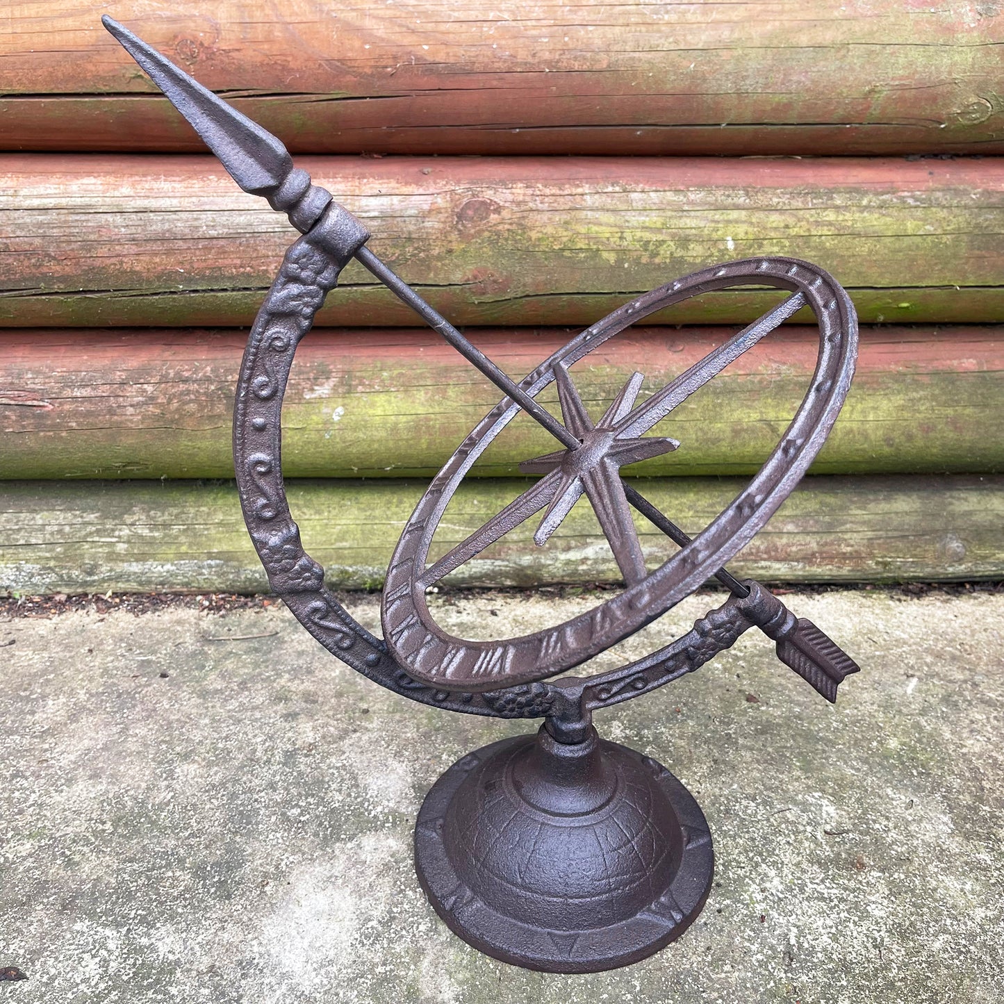 Cast Iron Garden Armillary Sundial 37cm