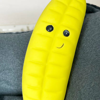 Latex Happy Banana Squeaky Dog Toy