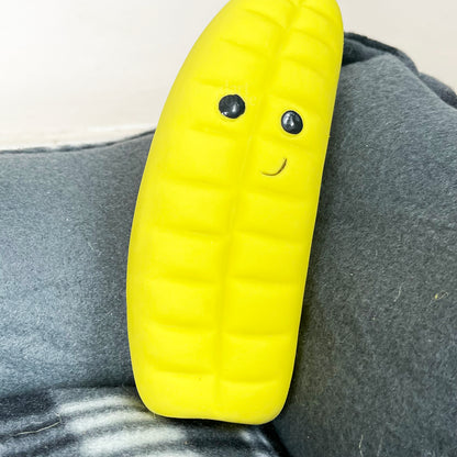 Latex Happy Banana Squeaky Dog Toy