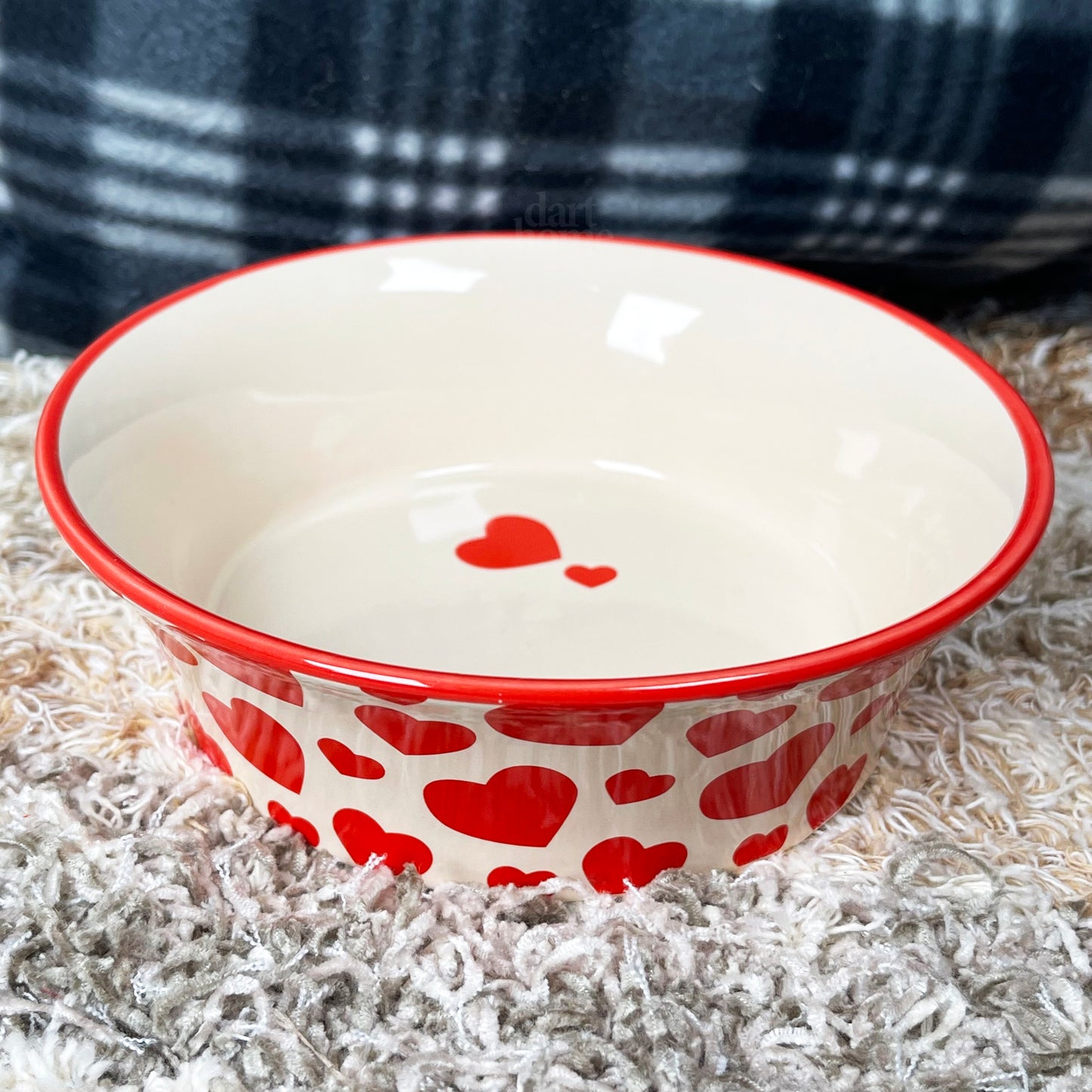 Ceramic Love Heart Cat Bowl