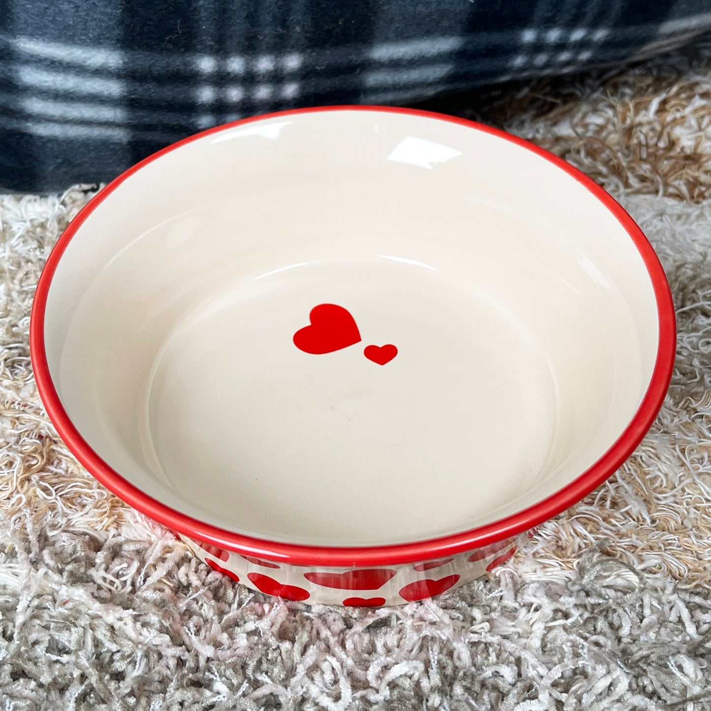 Ceramic Love Heart Cat Bowl