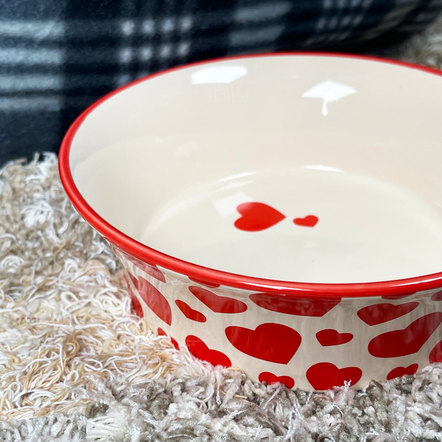 Ceramic Love Heart Cat Bowl