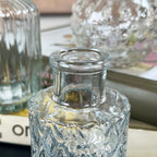 Set Of 3 Diamond Glass Bottle Vases