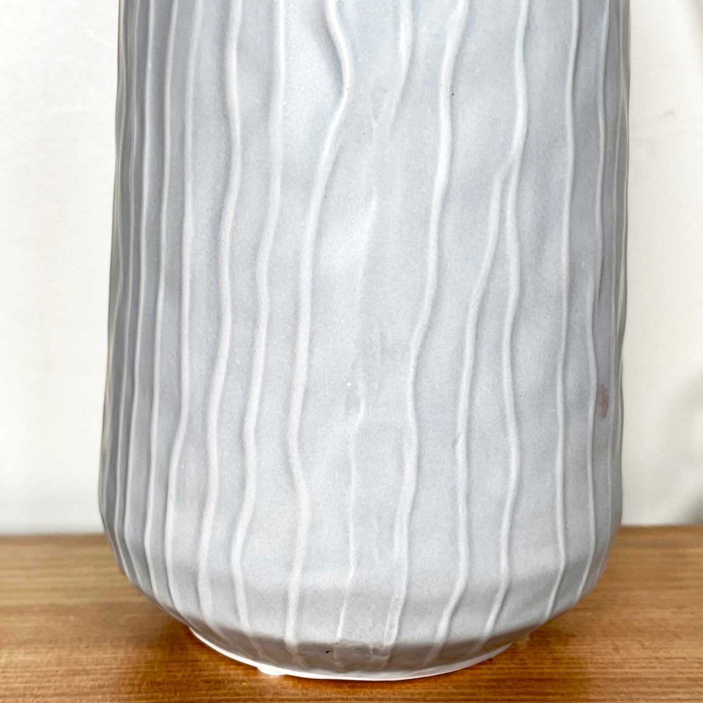 Striped Pastel Grey Vase