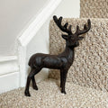 Black Cast Iron Standing Deer Shelf Sitter Ornament 20cm