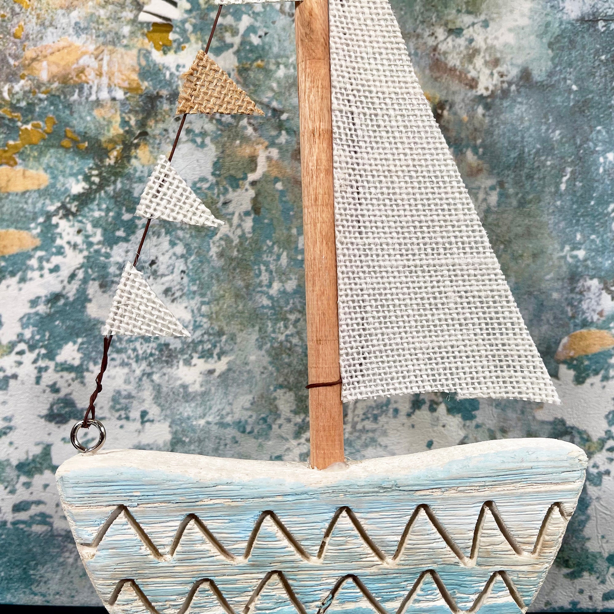 Wooden Yacht Ornament