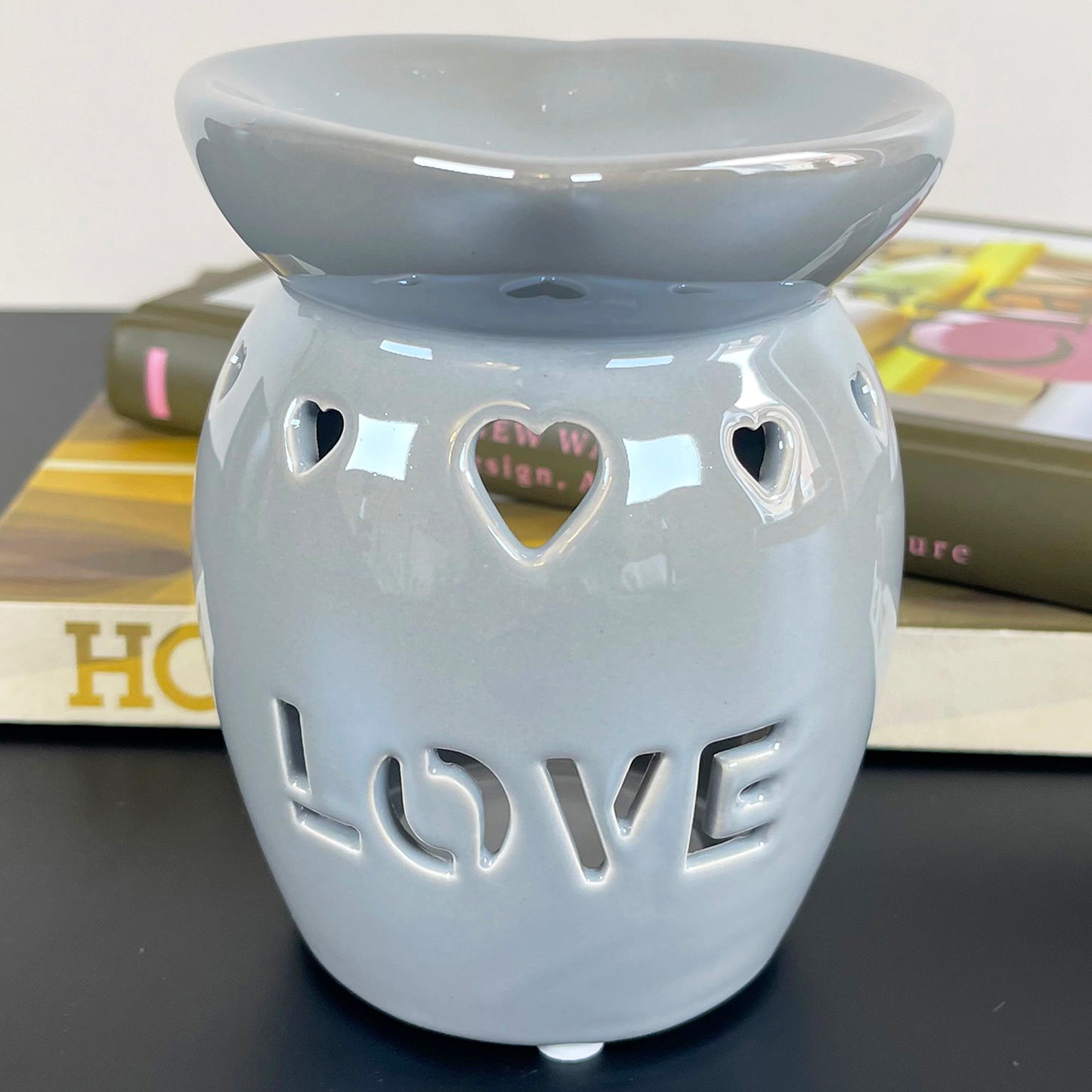 Love Stensil Grey Wax Melt Burner