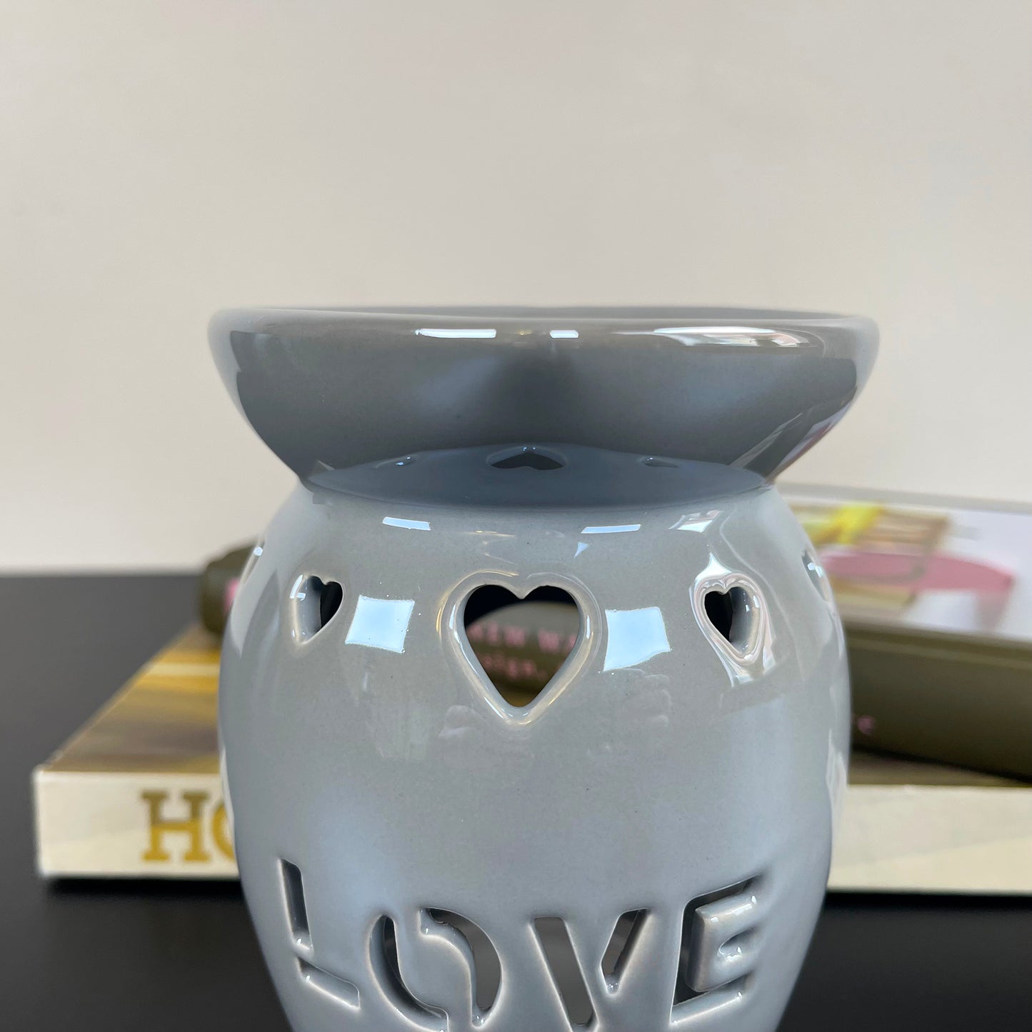 Love Stensil Grey Wax Melt Burner