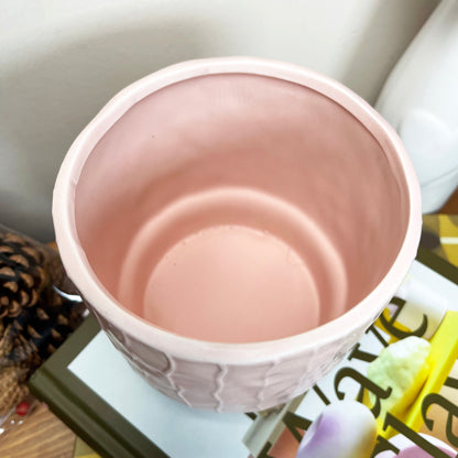 Striped Pastel Pink Pot Cover