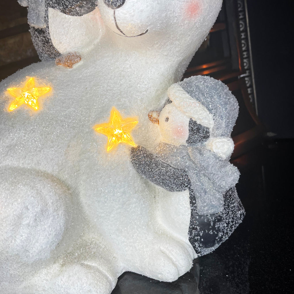 LED Polar Bear & Penguins Christmas Sculpture