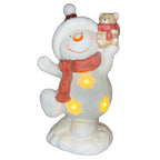 LED Snowman & Teddy Bear Christmas Sculpture