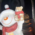 LED Snowman & Teddy Bear Christmas Sculpture