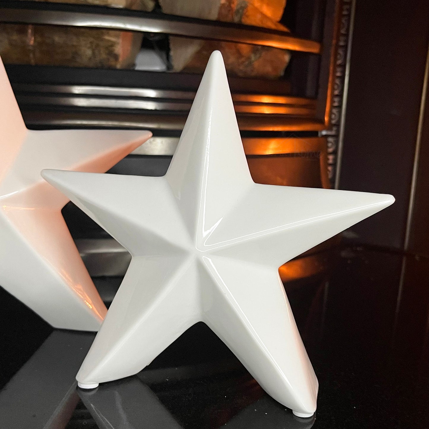 Ceramic Christmas Star Ornament Set