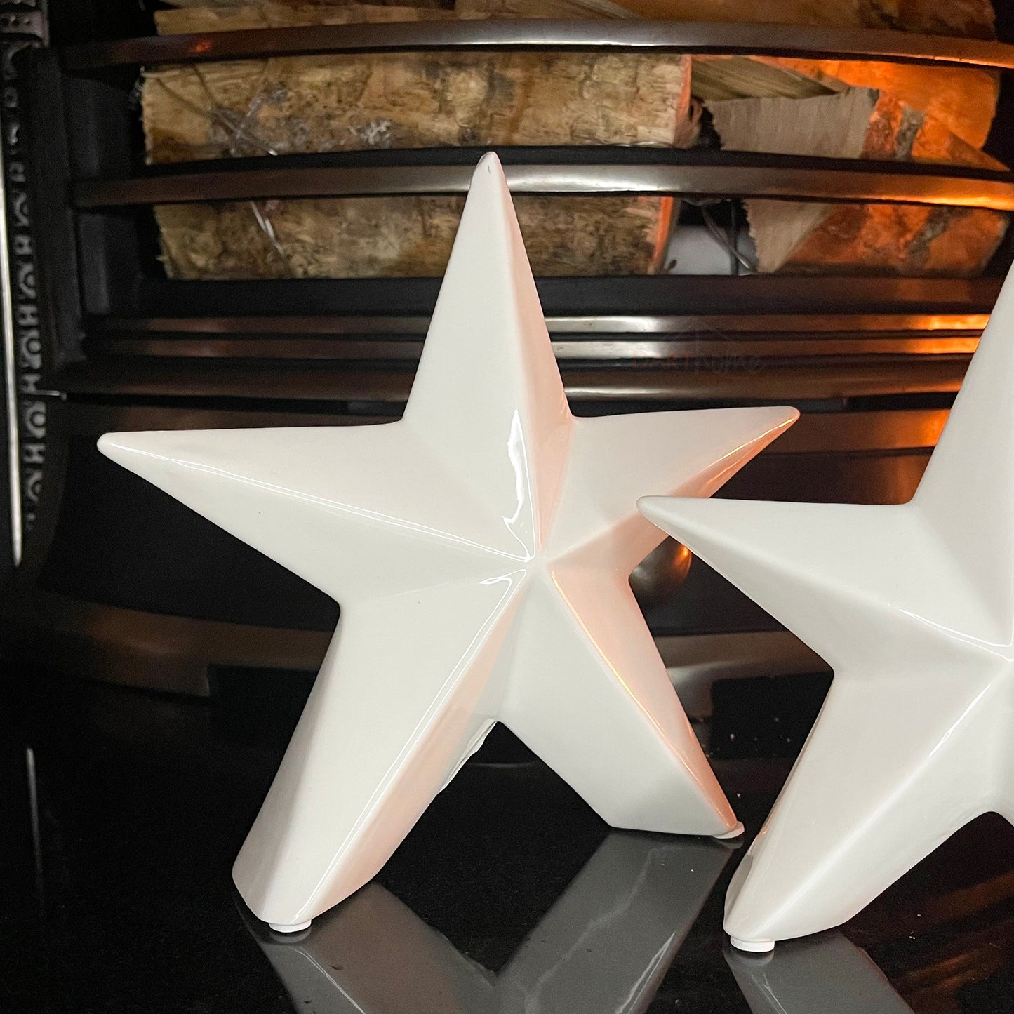 Ceramic Christmas Star Ornament Set