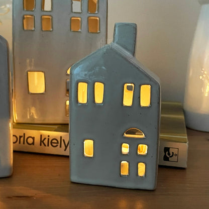 Ceramic Christmas House Tealight Holders