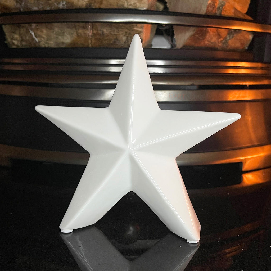 Ceramic Christmas Star Ornament Set