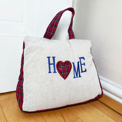 Tartan Red Home Doorstop