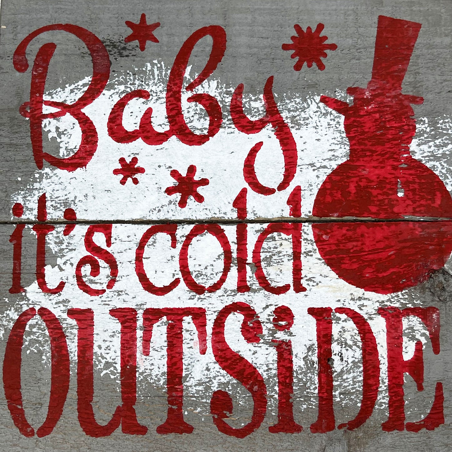 Baby Its Cold Outside Christmas Plaque