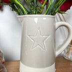 Two Tone Embossed Star Jug Vase