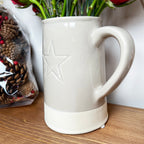 Two Tone Embossed Star Jug Vase