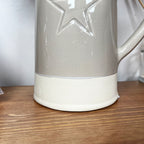 Two Tone Embossed Star Jug Vase