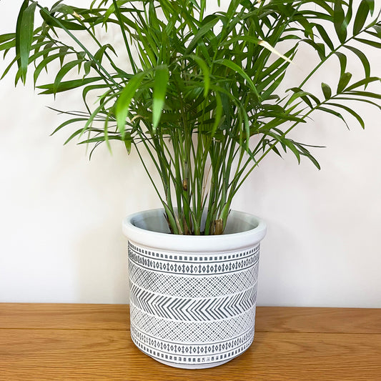 Cement Geometric Aztec Plant Pot