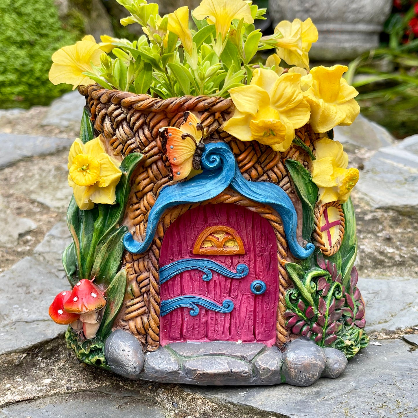 Colourful Fairy House Planter E