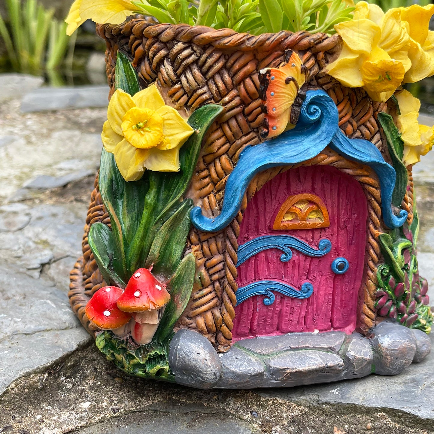 Colourful Fairy House Planter E