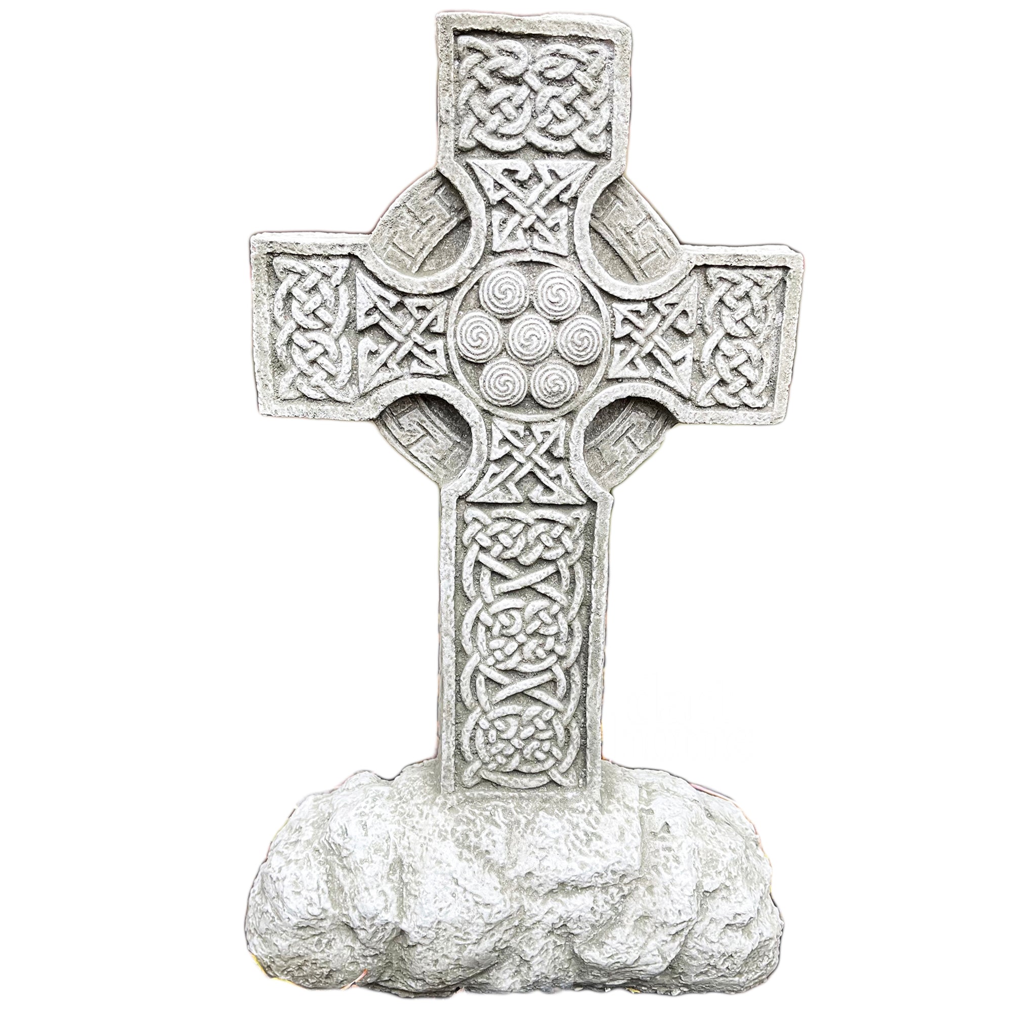 Stone Celtic Cross Block Statue