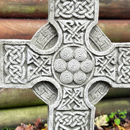 Stone Celtic Cross Block Statue