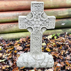 Stone Celtic Cross Block Statue