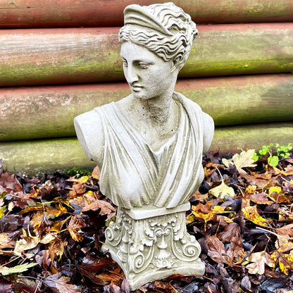 Athena-Büste aus Stein, Gartenstatue
