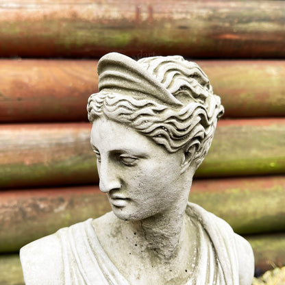 Stone Athena Bust Garden Statue