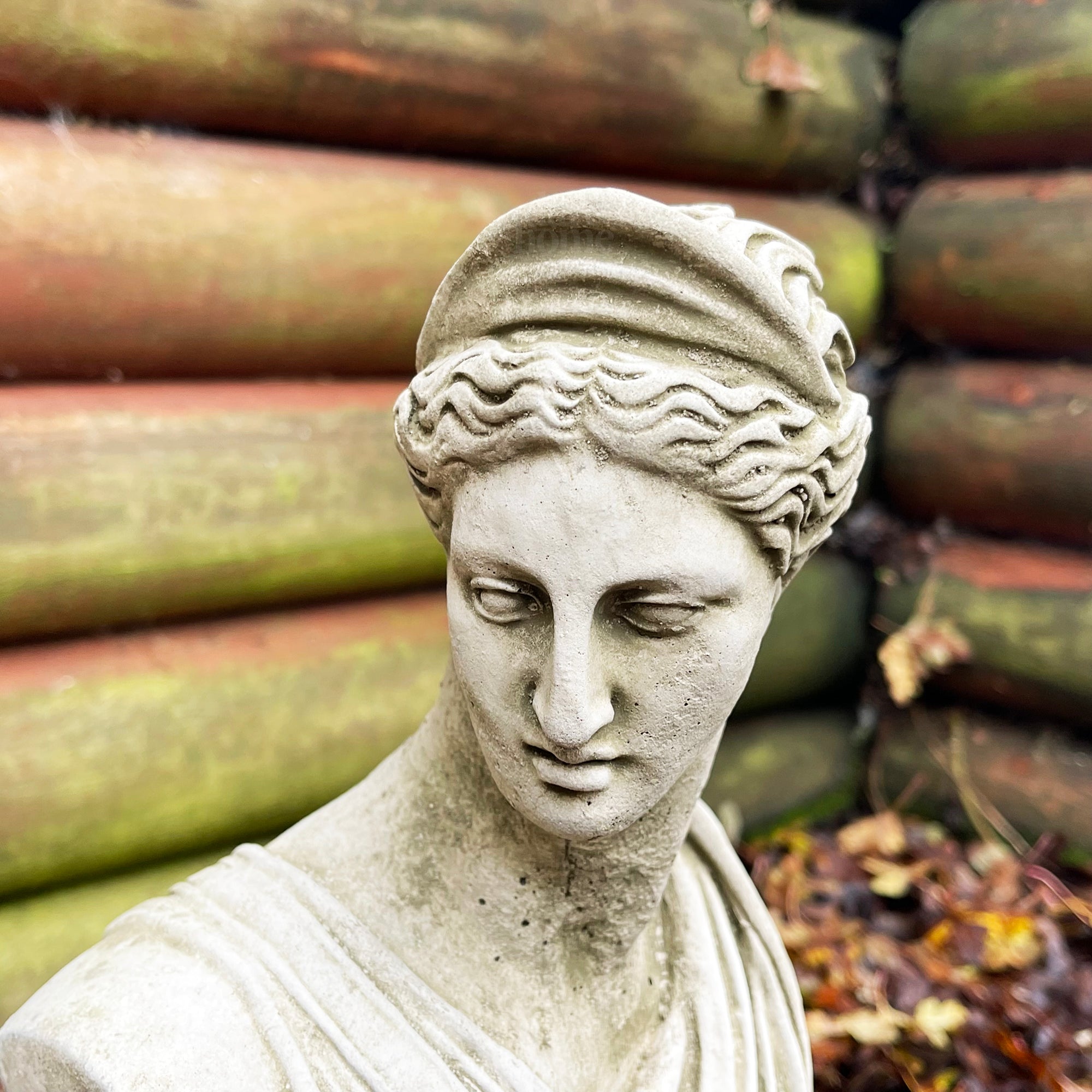 Stone Athena Bust Garden Statue