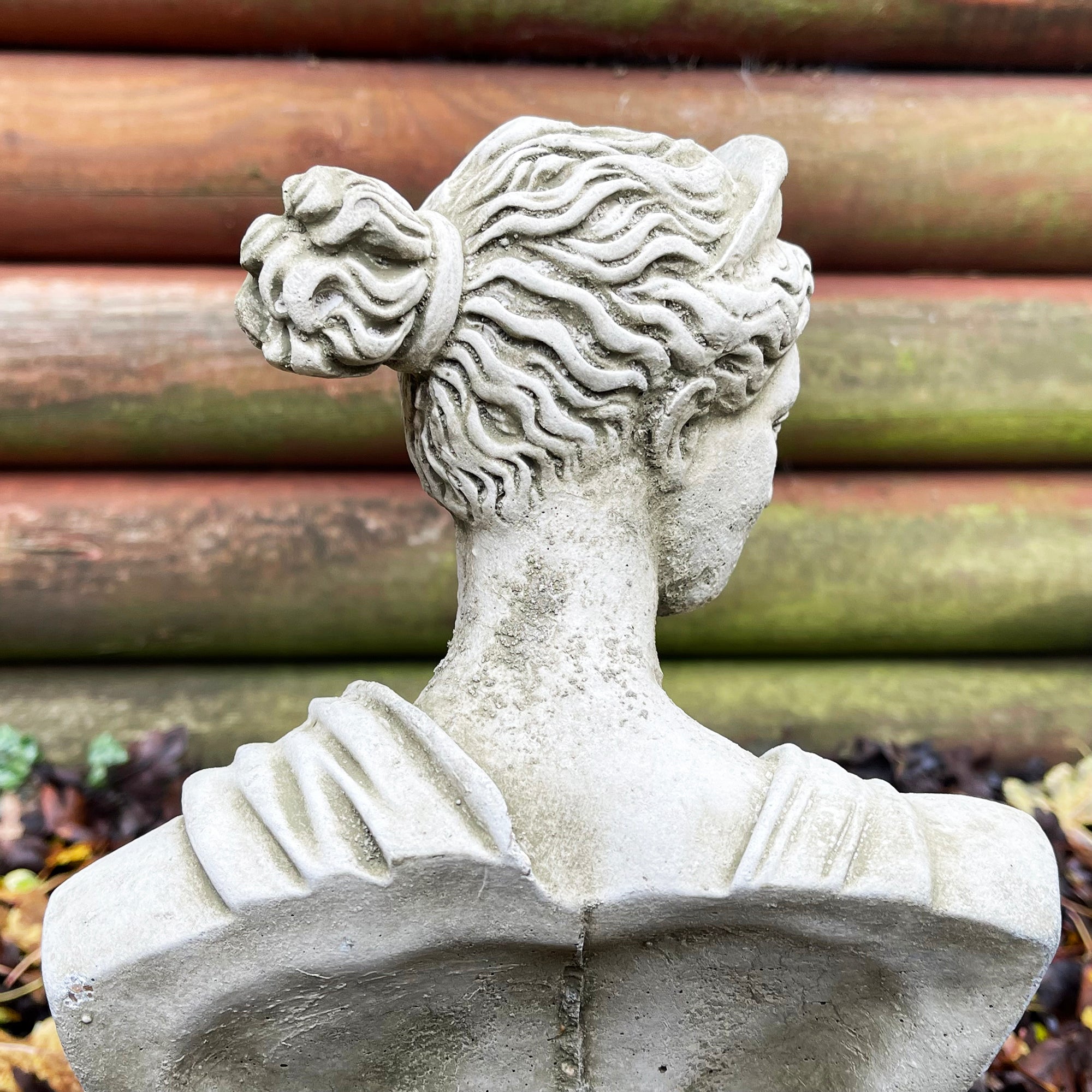 Stone Athena Bust Garden Statue