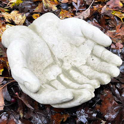 Stone Hand Of Hope Bird Feeder