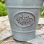 Glossy Grey Round Planter