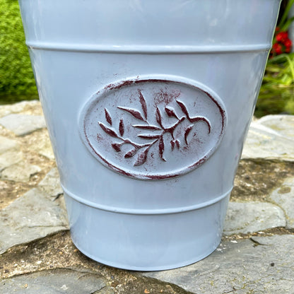 Glossy Blue Round Planter