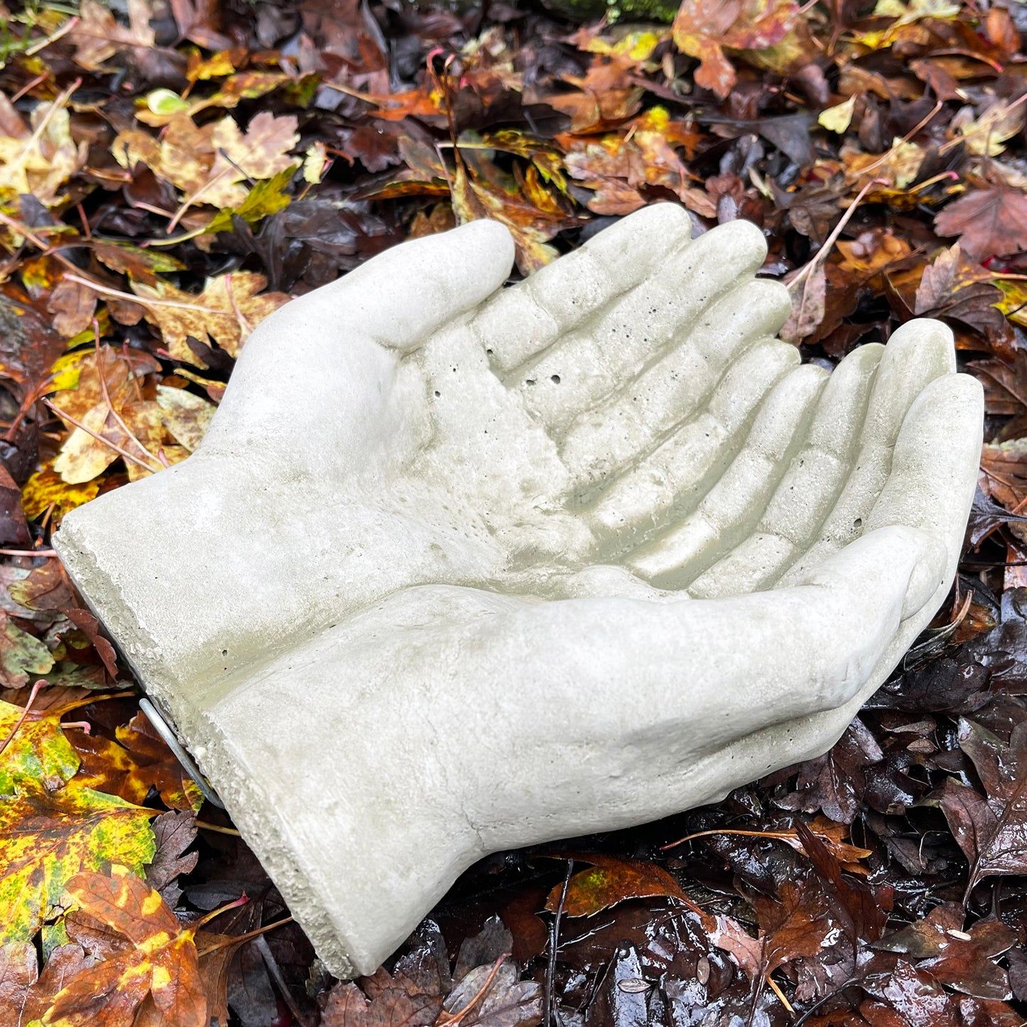 Stone Hand Of Hope Bird Feeder