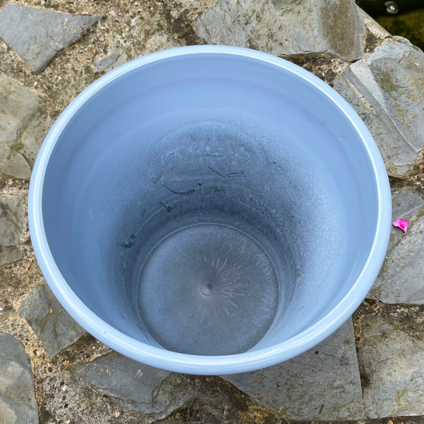 Glossy Blue Round Planter