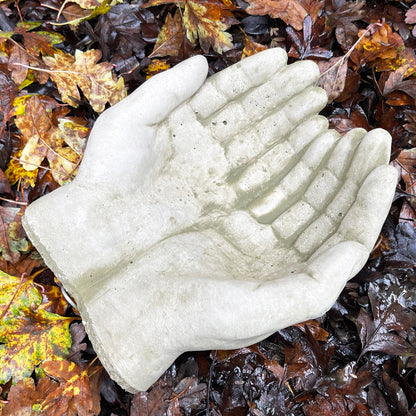 Stone Hand Of Hope Bird Feeder