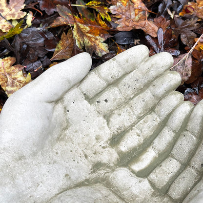 Stone Hand Of Hope Bird Feeder