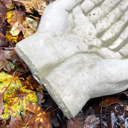 Stone Hand Of Hope Bird Feeder